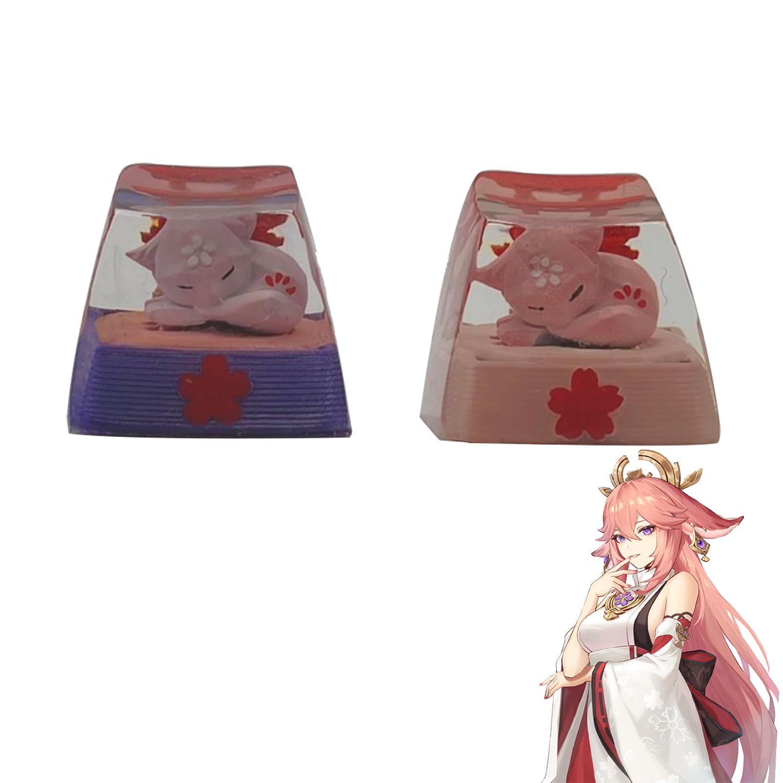 原神 八重神子 キーキャップ Amazon.co.jp: HESHI 原神げんしん 八重神子 キツネ ゲーミング